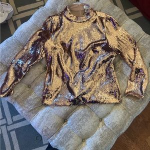 Ted Baker rose gold sequin blouse. Stunning ❤️